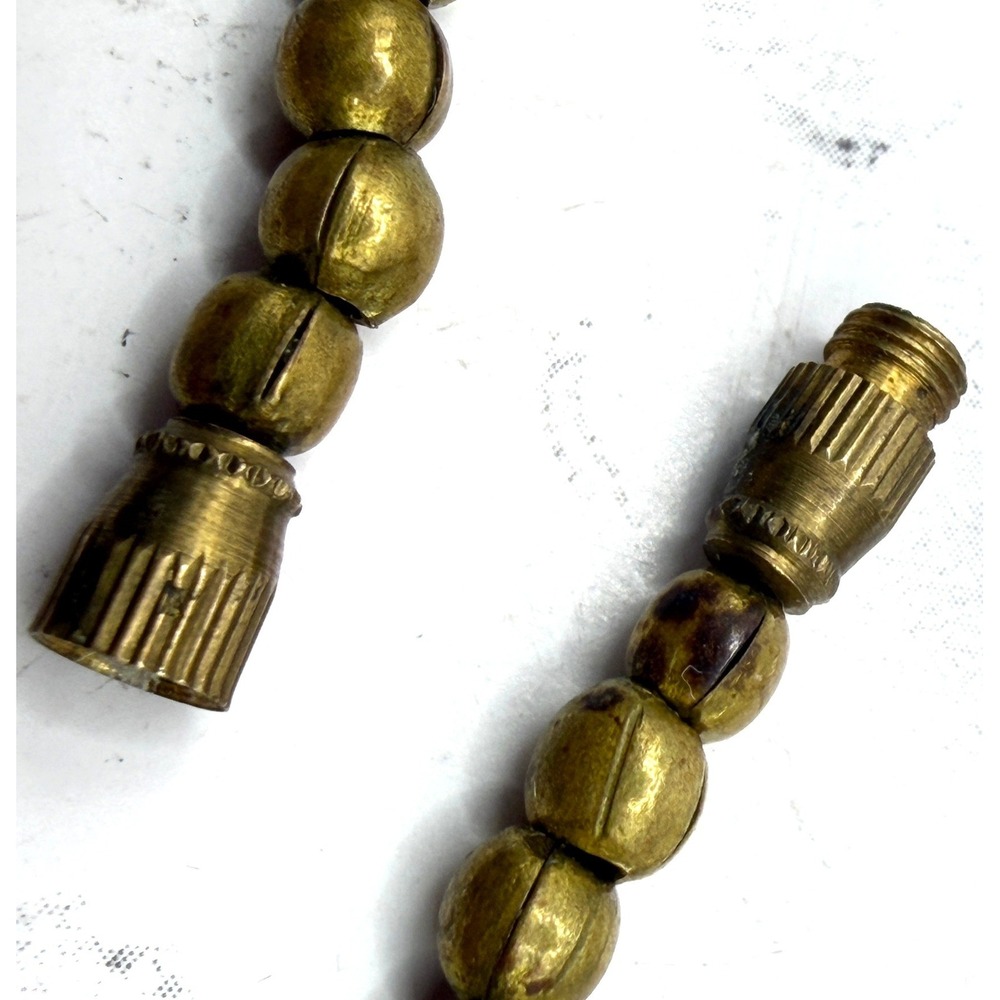 Chunky Two Tone Gold Silver Heishi Style Disc Necklace 33" Statement - Picture 6 of 6